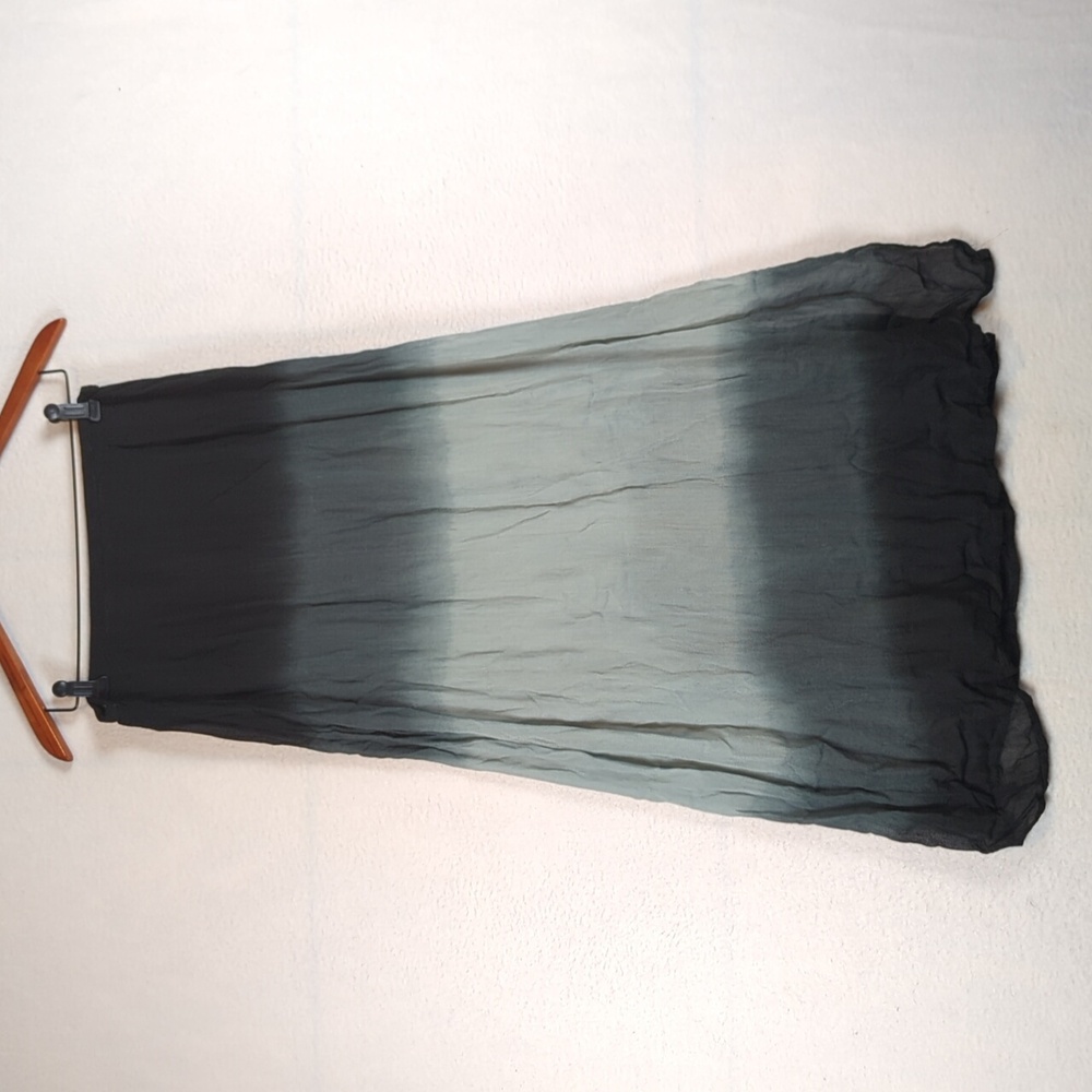Hokus Pokus Black Ombre Vintage Whimsigoth High Waist Midi Skirt Lâ